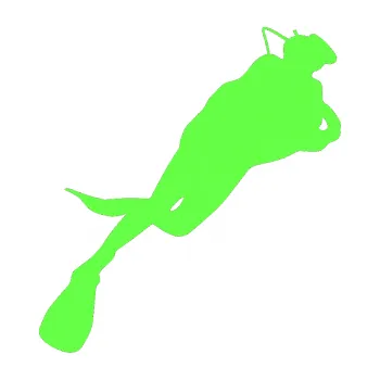 Polep vozidla SAMOLEPKA Potápěč 008 pravá (71 - Fluorescentní zelená) NA AUTO, NÁLEPKA, FÓLIE, POLEP, TUNING, VLASTNÍ TEXT, TISK, AUTOSAMOLEPKY.cz, POLEPY, OBRÁZEK, LOGO, SAMOLEPKY