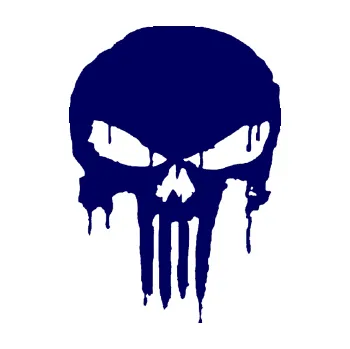 Samolepicí dekorace na vozidlo Punisher 003 (23 - tmavě modrá) SAMOLEPKA NA AUTO, NÁLEPKA, FÓLIE, POLEP, TUNING, VLASTNÍ TEXT, TISK, AUTOSAMOLEPKY.cz, POLEPY, OBRÁZEK, LOGO, 3D STICKERS