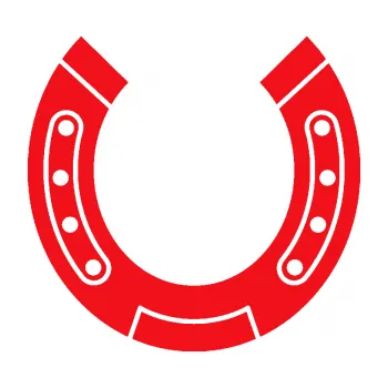 Samolepící dekorace SAMOLEPKA Koňská podkova 002 (10 - červená) NA AUTO, NÁLEPKA, FÓLIE, POLEP, TUNING, VLASTNÍ TEXT, TISK, AUTOSAMOLEPKY.cz, POLEPY, OBRÁZEK, LOGO, SAMOLEPKY