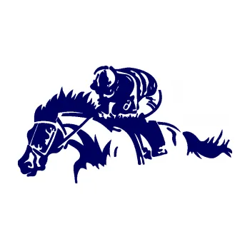 Samolepící dekorace SAMOLEPKA Kůň 075 levá závod s jezdcem, dostihy (23 - tmavě modrá) NA AUTO, NÁLEPKA, FÓLIE, POLEP, TUNING, VLASTNÍ TEXT, TISK, AUTOSAMOLEPKY.cz, POLEPY, OBRÁZEK, LOGO, SAMOLEPKY