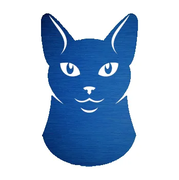 Samolepící dekorace SAMOLEPKA Kočka 005 levá (65 - škrábaný kov modrý) NA AUTO, NÁLEPKA, FÓLIE, POLEP, TUNING, VLASTNÍ TEXT, TISK, AUTOSAMOLEPKY.cz, POLEPY, OBRÁZEK, LOGO, SAMOLEPKY