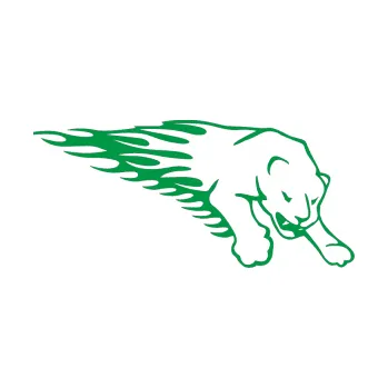 Samolepicí dekorace na vozidlo Animal flames 020 pravá puma (12 - zelená) SAMOLEPKA NA AUTO, NÁLEPKA, FÓLIE, POLEP, TUNING, VLASTNÍ TEXT, TISK, AUTOSAMOLEPKY.cz, POLEPY, OBRÁZEK, LOGO, 3D STICKERS