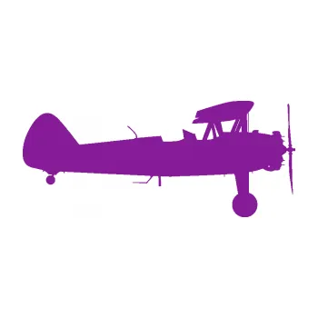 Polep vozidla SAMOLEPKA Letadlo 020 pravá Boeing Stearman model 75 biplane (14 - fialová) NA AUTO, NÁLEPKA, FÓLIE, POLEP, TUNING, VLASTNÍ TEXT, TISK, AUTOSAMOLEPKY.cz, POLEPY, OBRÁZEK, LOGO, SAMOLEPKY