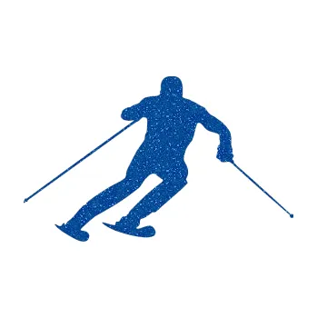 Samolepicí dekorace na vozidlo Lyžař 003 pravá (88 - Ultra Metalic modrá) SAMOLEPKA NA AUTO, NÁLEPKA, FÓLIE, POLEP, TUNING, VLASTNÍ TEXT, TISK, AUTOSAMOLEPKY.cz, POLEPY, OBRÁZEK, LOGO, 3D STICKERS