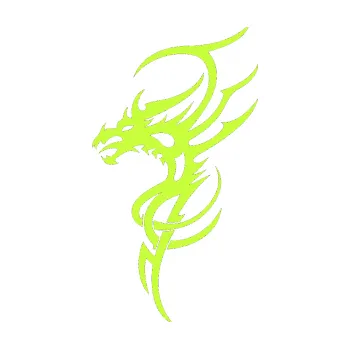 Samolepicí dekorace na vozidlo Dragon 017 levá (27 - limetová) SAMOLEPKA NA AUTO, NÁLEPKA, FÓLIE, POLEP, TUNING, VLASTNÍ TEXT, TISK, AUTOSAMOLEPKY.cz, POLEPY, OBRÁZEK, LOGO, 3D STICKERS