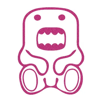 Autodoplněk Samolepka na auto Domo 006 sedí (90 - Ultra Metalic růžová) NÁLEPKA, FÓLIE, POLEPY, TUNING, VLASTNÍ TEXT, TISK, AUTOSAMOLEPKY.cz, SAMOLEPKY, OBRÁZEK, LOGO, VÝROBA, PRODEJ