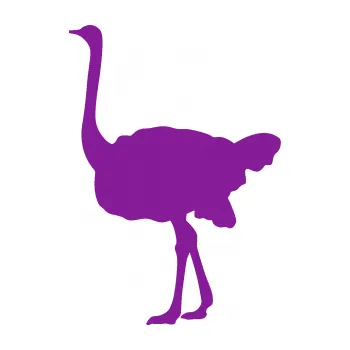 Samolepící dekorace Pštros 001 levá (14 - fialová) SAMOLEPKA NA AUTO, NÁLEPKA, FÓLIE, POLEP, TUNING, VLASTNÍ TEXT, TISK, AUTOSAMOLEPKY.cz, POLEPY, OBRÁZEK, LOGO, 3D STICKERS