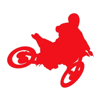 Samolepící dekorace SAMOLEPKA Motorka 034 pravá motokros (10 - červená) NA AUTO, NÁLEPKA, FÓLIE, POLEP, TUNING, VLASTNÍ TEXT, TISK, AUTOSAMOLEPKY.cz, POLEPY, OBRÁZEK, LOGO, SAMOLEPKY