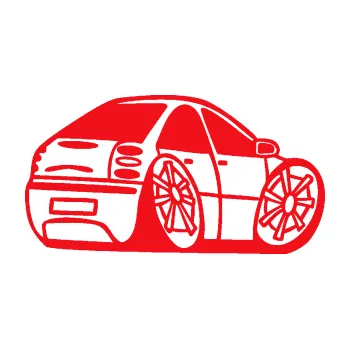 Polep vozidla SAMOLEPKA Fiat Bravo karikatura pravá (10 - červená) NA AUTO, NÁLEPKA, FÓLIE, POLEP, TUNING, VLASTNÍ TEXT, TISK, AUTOSAMOLEPKY.cz, POLEPY, OBRÁZEK, LOGO, SAMOLEPKY