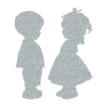 samolepka Dítě v autě 071 pravá holčička s chlapečkem sourozenci (91 - Ultra Metalic stříbrná metalíza) SAMOLEPKA NA AUTO, NÁLEPKA, FÓLIE, POLEP, TUNING, VLASTNÍ TEXT, TISK, AUTOSAMOLEPKY.cz, POLEPY, OBRÁZEK, LOGO, 3D STICKERS