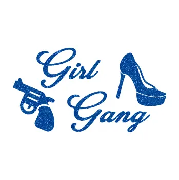 Samolepicí dekorace na vozidlo Girl gang 002 (88 - Ultra Metalic modrá) SAMOLEPKA NA AUTO, NÁLEPKA, FÓLIE, POLEP, TUNING, VLASTNÍ TEXT, TISK, AUTOSAMOLEPKY.cz, POLEPY, OBRÁZEK, LOGO, 3D STICKERS