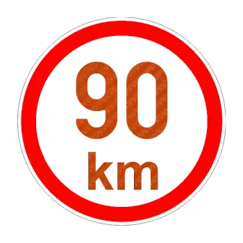 samolepka Maximální rychlost 90km - nejvyšší konstrukční rychlost (54 - 3D karbon oranžový) SAMOLEPKA NA AUTO, NÁLEPKA, FÓLIE, POLEP, TUNING, VLASTNÍ TEXT, TISK, AUTOSAMOLEPKY.cz, POLEPY, OBRÁZEK, LOGO, 3D STICKERS