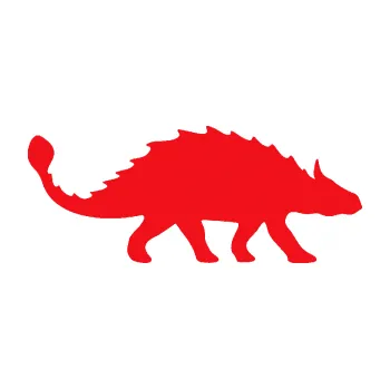 Samolepící dekorace SAMOLEPKA Ankylosaurus 001 pravá (10 - červená) NA AUTO, NÁLEPKA, FÓLIE, POLEP, TUNING, VLASTNÍ TEXT, TISK, AUTOSAMOLEPKY.cz, POLEPY, OBRÁZEK, LOGO, SAMOLEPKY