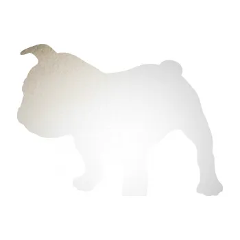 Polep vozidla SAMOLEPKA Pes 108 levá Francouzský buldoček (82 - odrazková reflexní bílá) NA AUTO, NÁLEPKA, FÓLIE, POLEP, TUNING, VLASTNÍ TEXT, TISK, AUTOSAMOLEPKY.cz, POLEPY, OBRÁZEK, LOGO, SAMOLEPKY