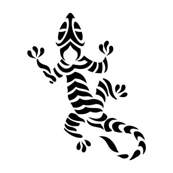 Samolepící dekorace SAMOLEPKA Ještěrka 009 levá (01 - černá) NA AUTO, NÁLEPKA, FÓLIE, POLEP, TUNING, VLASTNÍ TEXT, TISK, AUTOSAMOLEPKY.cz, POLEPY, OBRÁZEK, LOGO, SAMOLEPKY