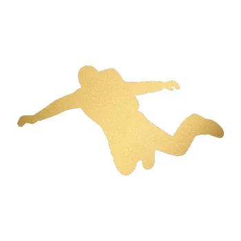 Samolepicí dekorace na vozidlo Parašutista 001 levá (43 - zlatá metalíza) SAMOLEPKA NA AUTO, NÁLEPKA, FÓLIE, POLEP, TUNING, VLASTNÍ TEXT, TISK, AUTOSAMOLEPKY.cz, POLEPY, OBRÁZEK, LOGO, 3D STICKERS