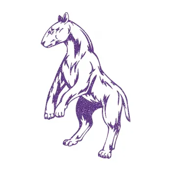 Polep vozidla SAMOLEPKA Pes 012 levá (87 - Ultra Metalic fialová) NA AUTO, NÁLEPKA, FÓLIE, POLEP, TUNING, VLASTNÍ TEXT, TISK, AUTOSAMOLEPKY.cz, POLEPY, OBRÁZEK, LOGO, SAMOLEPKY