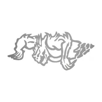 Samolepicí dekorace na vozidlo Ostnatej levá (42 - stříbrná metalíza) SAMOLEPKA NA AUTO, NÁLEPKA, FÓLIE, POLEP, TUNING, VLASTNÍ TEXT, TISK, AUTOSAMOLEPKY.cz, POLEPY, OBRÁZEK, LOGO, 3D STICKERS