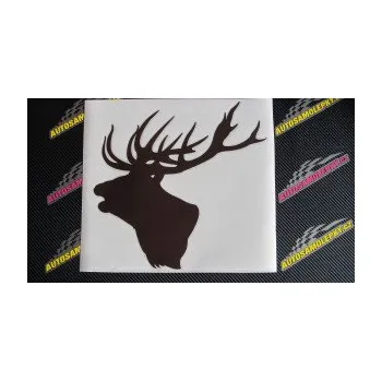 Samolepící dekorace Jelen 001 levá silueta hlavy (17 - šedá) SAMOLEPKA NA AUTO, NÁLEPKA, FÓLIE, POLEP, TUNING, VLASTNÍ TEXT, TISK, AUTOSAMOLEPKY.cz, POLEPY, OBRÁZEK, LOGO, 3D STICKERS