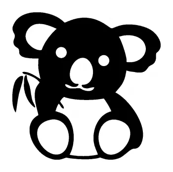 Samolepící dekorace SAMOLEPKA Koala 001 pravá (01 - černá) NA AUTO, NÁLEPKA, FÓLIE, POLEP, TUNING, VLASTNÍ TEXT, TISK, AUTOSAMOLEPKY.cz, POLEPY, OBRÁZEK, LOGO, SAMOLEPKY