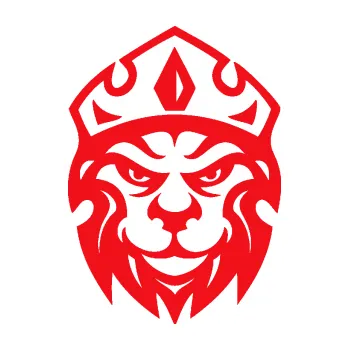 Samolepící dekorace SAMOLEPKA Lev hlava s korunou 001 (10 - červená) NA AUTO, NÁLEPKA, FÓLIE, POLEP, TUNING, VLASTNÍ TEXT, TISK, AUTOSAMOLEPKY.cz, POLEPY, OBRÁZEK, LOGO, SAMOLEPKY