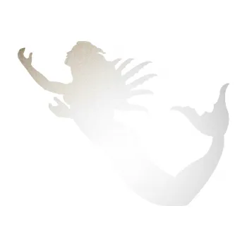 Polep vozidla SAMOLEPKA Mořská panna levá siréna (82 - odrazková reflexní bílá) NA AUTO, NÁLEPKA, FÓLIE, POLEP, TUNING, VLASTNÍ TEXT, TISK, AUTOSAMOLEPKY.cz, POLEPY, OBRÁZEK, LOGO, SAMOLEPKY