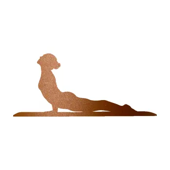 Samolepicí dekorace na vozidlo Jóga 004 levá (44 - měděná metalíza) SAMOLEPKA NA AUTO, NÁLEPKA, FÓLIE, POLEP, TUNING, VLASTNÍ TEXT, TISK, AUTOSAMOLEPKY.cz, POLEPY, OBRÁZEK, LOGO, 3D STICKERS