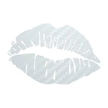 Samolepící dekorace SAMOLEPKA Pusa 002 levá otisk rtů (51 - 3D karbon bílý) NA AUTO, NÁLEPKA, FÓLIE, POLEP, TUNING, VLASTNÍ TEXT, TISK, AUTOSAMOLEPKY.cz, POLEPY, OBRÁZEK, LOGO, SAMOLEPKY