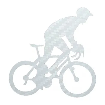 Polep vozidla SAMOLEPKA Cyklista 003 pravá (51 - 3D karbon bílý) NA AUTO, NÁLEPKA, FÓLIE, POLEP, TUNING, VLASTNÍ TEXT, TISK, AUTOSAMOLEPKY.cz, POLEPY, OBRÁZEK, LOGO, SAMOLEPKY