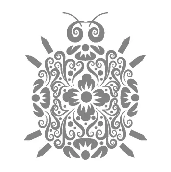 Samolepící dekorace SAMOLEPKA Interiér 016 brouček květiny (17 - šedá) NA AUTO, NÁLEPKA, FÓLIE, POLEP, TUNING, VLASTNÍ TEXT, TISK, AUTOSAMOLEPKY.cz, POLEPY, OBRÁZEK, LOGO, SAMOLEPKY