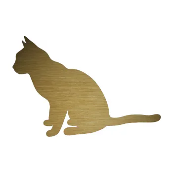 Samolepící dekorace SAMOLEPKA Kočka 008 levá (64 - škrábaný kov zlatý) NA AUTO, NÁLEPKA, FÓLIE, POLEP, TUNING, VLASTNÍ TEXT, TISK, AUTOSAMOLEPKY.cz, POLEPY, OBRÁZEK, LOGO, SAMOLEPKY