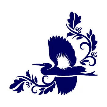 Samolepící dekorace SAMOLEPKA Květina dekor 004 levá s ptáčkem (23 - tmavě modrá) NA AUTO, NÁLEPKA, FÓLIE, POLEP, TUNING, VLASTNÍ TEXT, TISK, AUTOSAMOLEPKY.cz, POLEPY, OBRÁZEK, LOGO, SAMOLEPKY