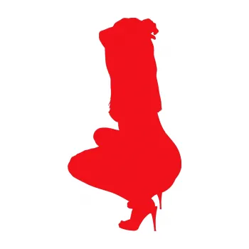 Polep vozidla SAMOLEPKA Erotická žena 031 levá (10 - červená) NA AUTO, NÁLEPKA, FÓLIE, POLEP, TUNING, VLASTNÍ TEXT, TISK, AUTOSAMOLEPKY.cz, POLEPY, OBRÁZEK, LOGO, SAMOLEPKY