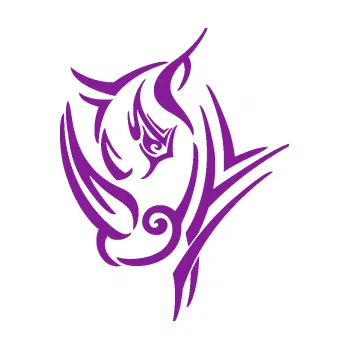 Samolepící dekorace Nosorožec 003 hlava levá (14 - fialová) SAMOLEPKA NA AUTO, NÁLEPKA, FÓLIE, POLEP, TUNING, VLASTNÍ TEXT, TISK, AUTOSAMOLEPKY.cz, POLEPY, OBRÁZEK, LOGO, 3D STICKERS