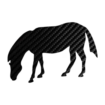 Samolepící dekorace SAMOLEPKA Kůň 006 levá na pastvě (50 - 3D karbon černý) NA AUTO, NÁLEPKA, FÓLIE, POLEP, TUNING, VLASTNÍ TEXT, TISK, AUTOSAMOLEPKY.cz, POLEPY, OBRÁZEK, LOGO, SAMOLEPKY