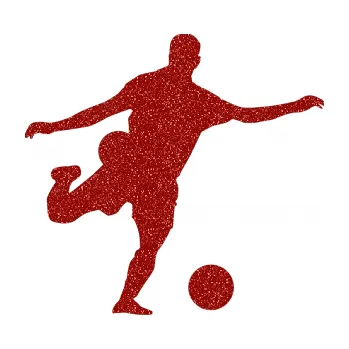 Autodoplněk Samolepka na auto Fotbalista 032 pravá (86 - Ultra Metalic červená) NÁLEPKA, FÓLIE, POLEPY, TUNING, VLASTNÍ TEXT, TISK, AUTOSAMOLEPKY.cz, SAMOLEPKY, OBRÁZEK, LOGO, VÝROBA, PRODEJ