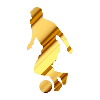 Samolepicí dekorace na vozidlo Fotbalista 038 levá (81 - chrom fólie zlatá zrcadlová) SAMOLEPKA NA AUTO, NÁLEPKA, FÓLIE, POLEP, TUNING, VLASTNÍ TEXT, TISK, AUTOSAMOLEPKY.cz, POLEPY, OBRÁZEK, LOGO, 3D STICKERS