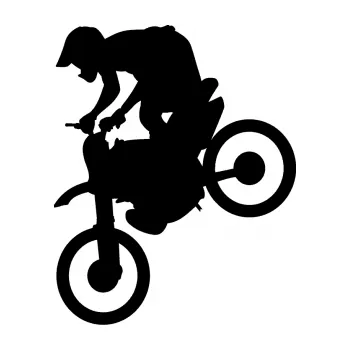 Samolepící dekorace SAMOLEPKA Motorka 020 levá motokros (01 - černá) NA AUTO, NÁLEPKA, FÓLIE, POLEP, TUNING, VLASTNÍ TEXT, TISK, AUTOSAMOLEPKY.cz, POLEPY, OBRÁZEK, LOGO, SAMOLEPKY