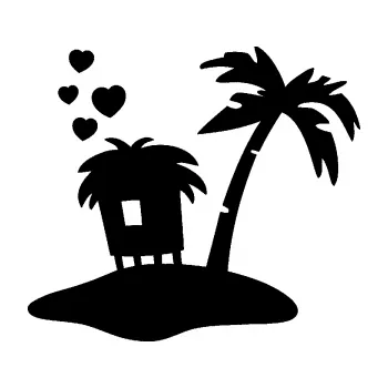 Samolepící dekorace SAMOLEPKA Ostrov 001 pravá (01 - černá) NA AUTO, NÁLEPKA, FÓLIE, POLEP, TUNING, VLASTNÍ TEXT, TISK, AUTOSAMOLEPKY.cz, POLEPY, OBRÁZEK, LOGO, SAMOLEPKY