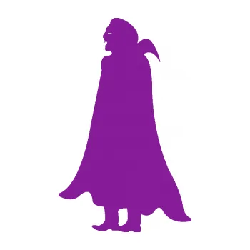 Polep vozidla SAMOLEPKA Drákula 001 levá upír (14 - fialová) NA AUTO, NÁLEPKA, FÓLIE, POLEP, TUNING, VLASTNÍ TEXT, TISK, AUTOSAMOLEPKY.cz, POLEPY, OBRÁZEK, LOGO, SAMOLEPKY