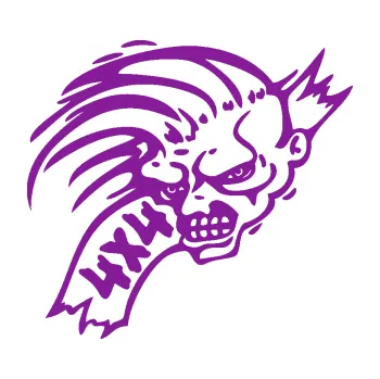 Polep vozidla SAMOLEPKA 4x4 varianta 027 off road (14 - fialová) NA AUTO, NÁLEPKA, FÓLIE, POLEP, TUNING, VLASTNÍ TEXT, TISK, AUTOSAMOLEPKY.cz, POLEPY, OBRÁZEK, LOGO, SAMOLEPKY