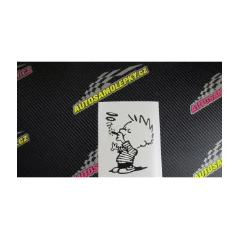 Samolepicí dekorace na vozidlo Boy kouří levá (10 - červená) SAMOLEPKA NA AUTO, NÁLEPKA, FÓLIE, POLEP, TUNING, VLASTNÍ TEXT, TISK, AUTOSAMOLEPKY.cz, POLEPY, OBRÁZEK, LOGO, 3D STICKERS