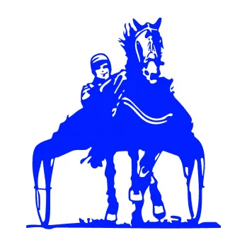 Samolepící dekorace Kůň klusák pravá (19 - modrá dynamic) SAMOLEPKA NA AUTO, NÁLEPKA, FÓLIE, POLEP, TUNING, VLASTNÍ TEXT, TISK, AUTOSAMOLEPKY.cz, POLEPY, OBRÁZEK, LOGO, 3D STICKERS