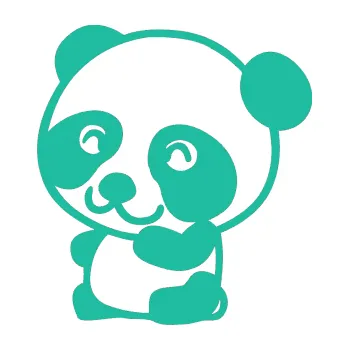 Samolepící dekorace SAMOLEPKA Panda 002 levá (25 - tyrkysová) NA AUTO, NÁLEPKA, FÓLIE, POLEP, TUNING, VLASTNÍ TEXT, TISK, AUTOSAMOLEPKY.cz, POLEPY, OBRÁZEK, LOGO, SAMOLEPKY