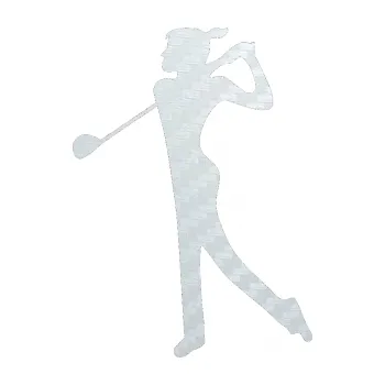 Polep vozidla SAMOLEPKA Golfistka 016 levá (51 - 3D karbon bílý) NA AUTO, NÁLEPKA, FÓLIE, POLEP, TUNING, VLASTNÍ TEXT, TISK, AUTOSAMOLEPKY.cz, POLEPY, OBRÁZEK, LOGO, SAMOLEPKY