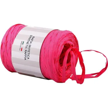 Stuha Poly Rafia standard, 200 m, růžová 6802/15, lýko