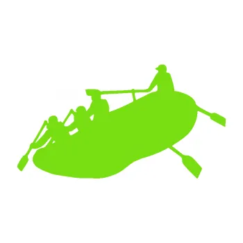 Polep vozidla SAMOLEPKA Raft 001 levá (04 - zelená kawasaki) NA AUTO, NÁLEPKA, FÓLIE, POLEP, TUNING, VLASTNÍ TEXT, TISK, AUTOSAMOLEPKY.cz, POLEPY, OBRÁZEK, LOGO, SAMOLEPKY