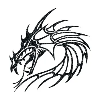 Samolepicí dekorace na vozidlo Dragon 030 levá (85 - Ultra Metalic černá) SAMOLEPKA NA AUTO, NÁLEPKA, FÓLIE, POLEP, TUNING, VLASTNÍ TEXT, TISK, AUTOSAMOLEPKY.cz, POLEPY, OBRÁZEK, LOGO, 3D STICKERS