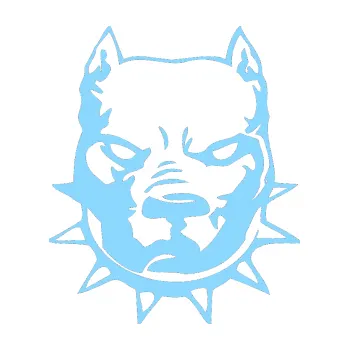 Samolepicí dekorace na vozidlo Pitbull hlava 002 pravá (03 - světle modrá) SAMOLEPKA NA AUTO, NÁLEPKA, FÓLIE, POLEP, TUNING, VLASTNÍ TEXT, TISK, AUTOSAMOLEPKY.cz, POLEPY, OBRÁZEK, LOGO, 3D STICKERS