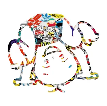 Samolepicí dekorace na vozidlo Dítě v autě 101 pravá vzhůru nohama (83 - Sticker bomb) SAMOLEPKA NA AUTO, NÁLEPKA, FÓLIE, POLEP, TUNING, VLASTNÍ TEXT, TISK, AUTOSAMOLEPKY.cz, POLEPY, OBRÁZEK, LOGO, 3D STICKERS